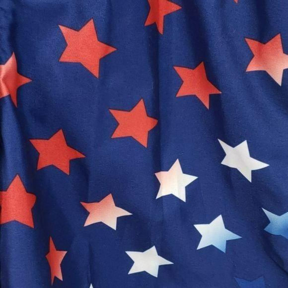 Revolution Boys Americana Patriotic Star Blue Red White Swim Shorts Trunks XL - Picture 4 of 7